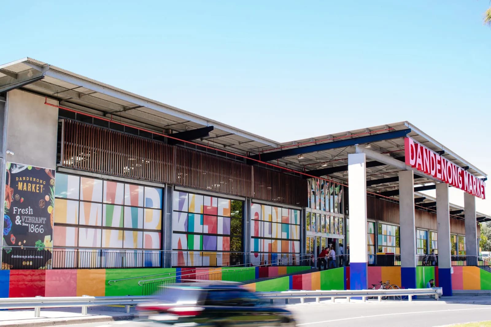 Front of the Dandenong Market building