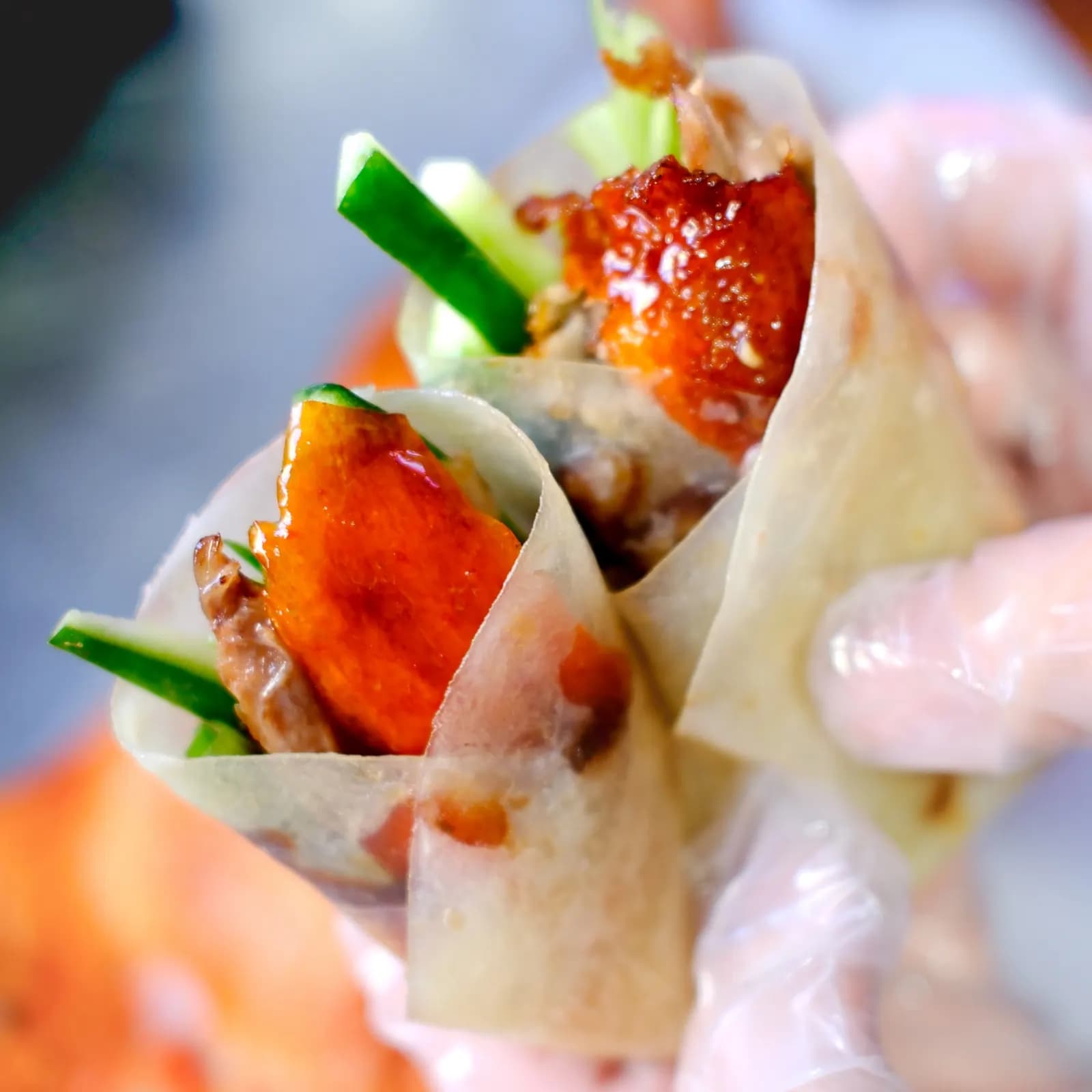 Peking duck wraps at Burwood Chinatown Night Markets