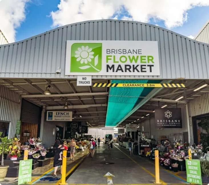 The entrance to Brisbane Flower Market